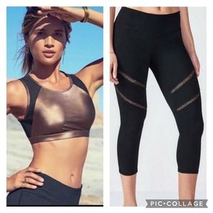 Like new! Fabletics Leggings Metallic Copper Medium